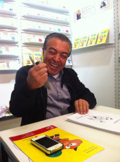 Mauricio de Sousa zeichnet an unserem Messestand auf der Frankfurter Buchmesse …